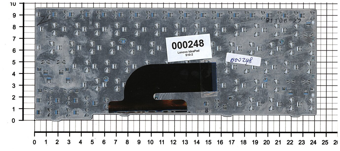 Клавиатура для нетбука Lenovo V103802AS1 RU русская белая без рамки плоский Enter