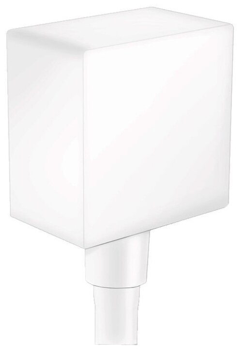 Шланговое подключение Hansgrohe Fixfit Square 26455700 с клапаном обратного потока, белый