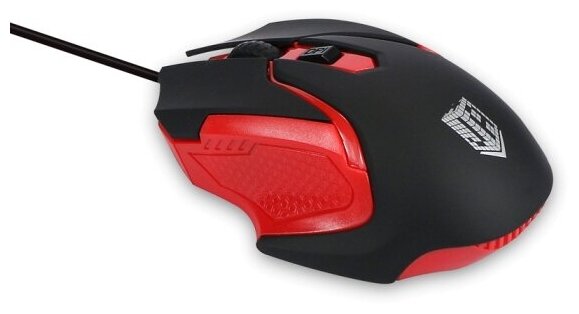 Проводная мышь JetA Comfort OM-U57 чёрно-красная 10001600dpi 3 кнопки USB