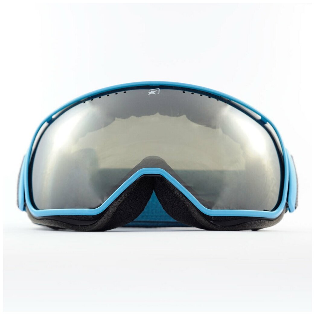 Маска снегоходная Ariete Panorama, синий, зеркальные линзы