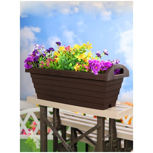 Вазон для цветов с ручками 10л, 53.8*20,8*22,1 см, 902953, JEJ