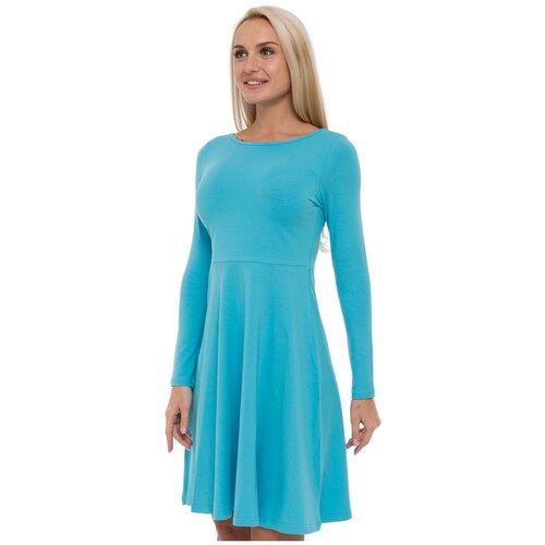 фото Платье lunarable, хлопок, повседневное, полуприлегающее, мини, размер 50 (xl), голубой