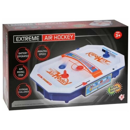 Настольная игра Аэрохоккей EXTREME на батарейках в коробке