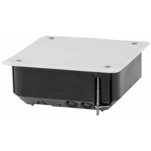 Коробка распаячная СП 115х115х45мм, крышка, мет. лапки IP20 юпитер (для полых стен) (JP7111-02)