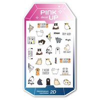 Наклейки для ногтей PINK UP DECOR 2D переводные тон 54