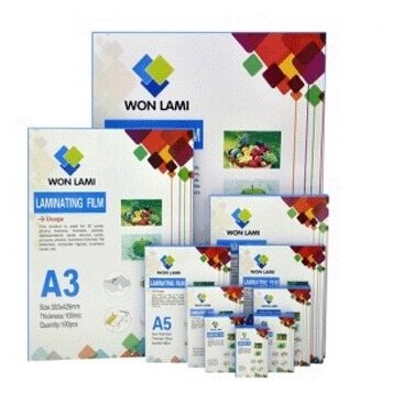Пленка дламинир 154х216мм А5 100мкм 100 WF 484₽