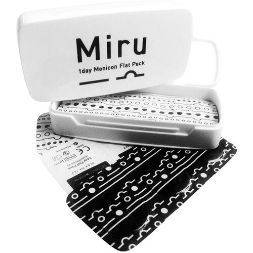 Купить Контактные линзы Menicon Miru 1 day Flat Pack, 30 шт., R 8, 6, D +2, 25, 1 уп., бесцветный, хайоксифилкон а
