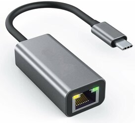 Адаптер переходник USB C - Gigabit Ethernet RJ45 LAN, чип AX 88179 для совместимости с ТВ приставками, KS- is