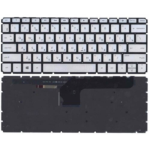 Клавиатура для ноутбука HP Envy 13-d серебристая с подсветкой 2260₽