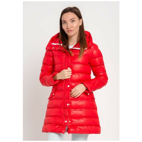 фото  куртка parrey, демисезон/зима, средней длины, силуэт полуприлегающий, размер s, красный