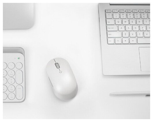 Xiaomi Беспроводная бесшумная мышь с двойным подключением Xiaomi Mi Mouse Silent Edition Dual Mode Белый WXSMSBMW02