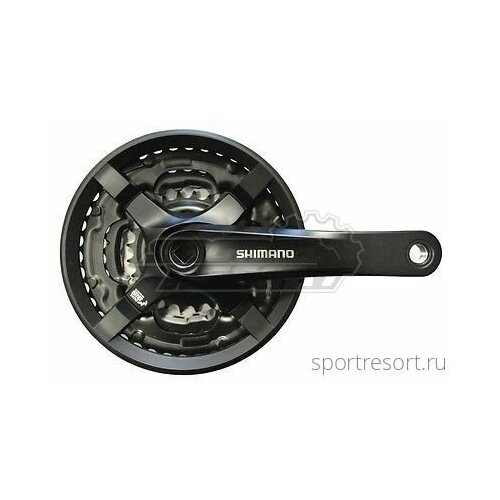 фото Shimano система shimano tourney fc-ty501 6/7/8ск (квадрат, 42/34/24t, 175mm, черная, защита) без упак.