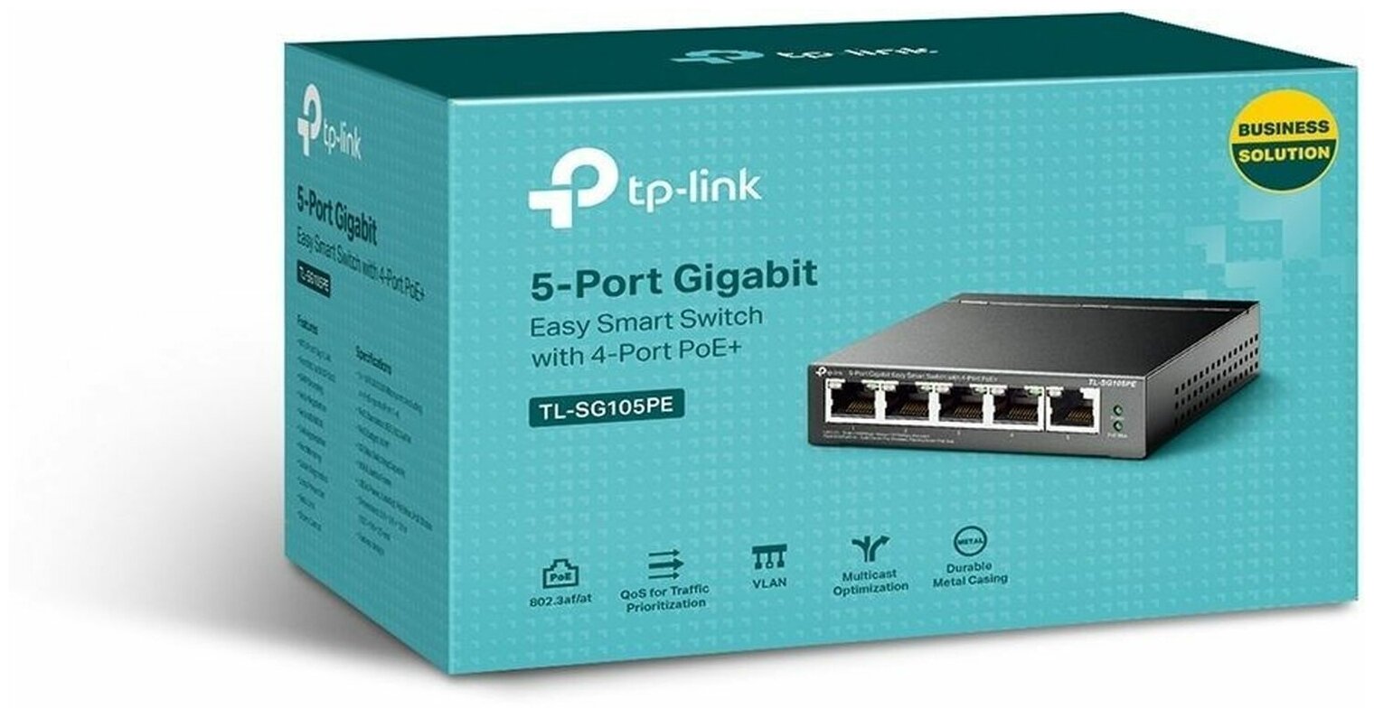 Коммутатор TP-Link 5G 4PoE+ 65W неуправляемый - фото №11