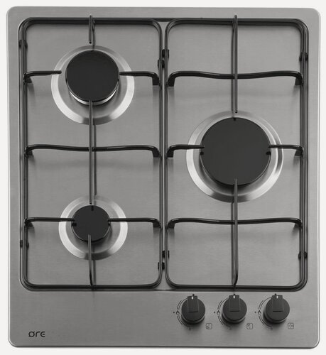 Изображение товара Газовая варочная панель ORE LGB, нержавеющая сталь, 3 конфорки, электроподжиг, серебристая