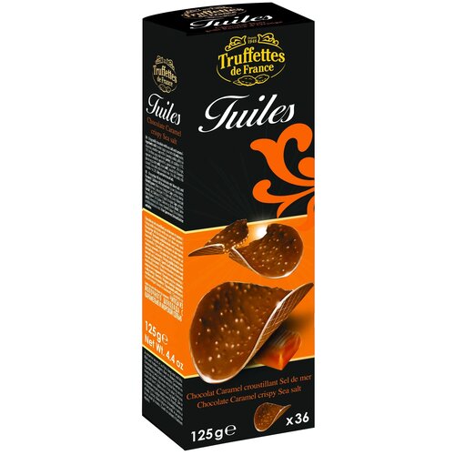 Чипсы CHOCMOD Truffettes de France Crunchy Milk Toffee Salt Chocolate из молочного шоколада с карамелью и морской солью, 125 г