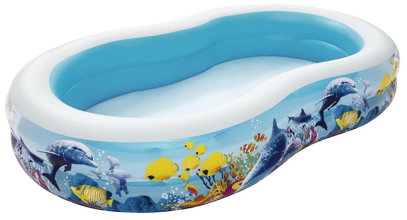 Бассейн надувной Подводный мир, 262 х 157 х 46 см, от 3 лет, 54118 Bestway