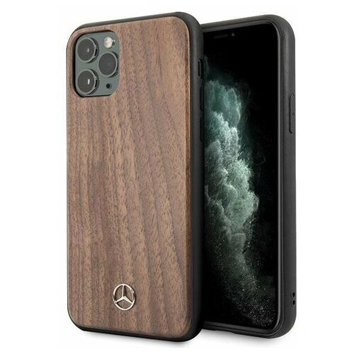 фото Чехол cg mobile mercedes wood hard для iphone 11 pro max, цвет "коричневый орех" (mehcn65vwolb)
