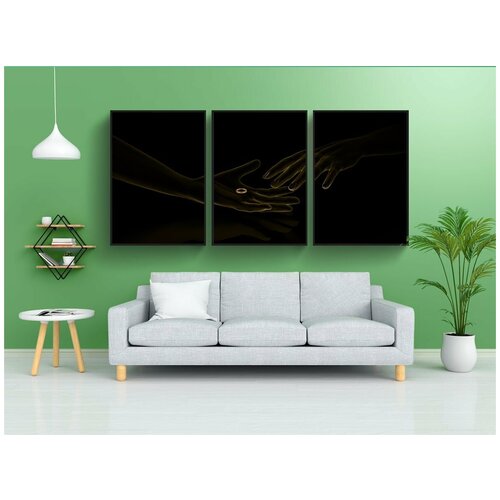 фото Набор модулных постеров для интерьера "руки, палец, человек" 60x90 см. в тубусе, без рамки lotsprints