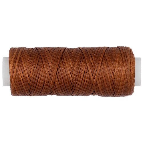 Промысел Нитки для кожи вощёные, плоские LC-001 для кожи 0.8 мм 25 м № 002 св. коричневый
