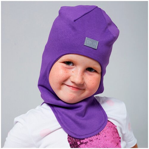 фото Th21-262120102 шапка-шлем со светоотражающим шевроном, фиолетовый, раз. 46-50 tuot
