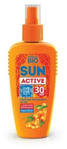 Спрей для безопасного загара SPF 30 Ecolla-BIO "Sun Active", 120 мл