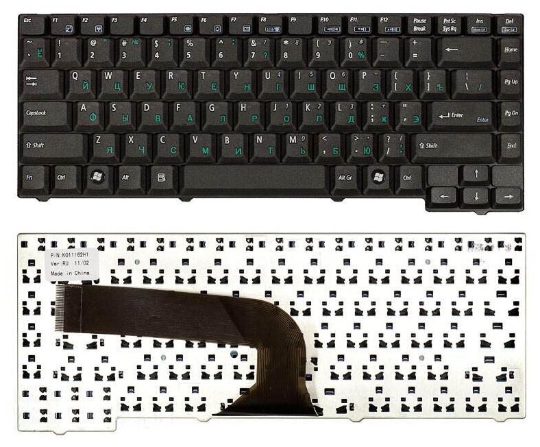 Клавиатура для ноутбука Asus V011162CS1 US русская черная 1080₽