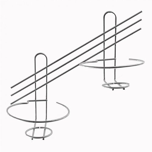 Подцветочник 2 цветка хром (7,5*38,5см). АЛТ 32С