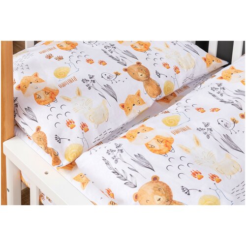 Постельное белье Forest kids 120х60 см (3 предмета) Cutie/Белый постельное белье micuna little panda 3 предмета 120 60 тх 821