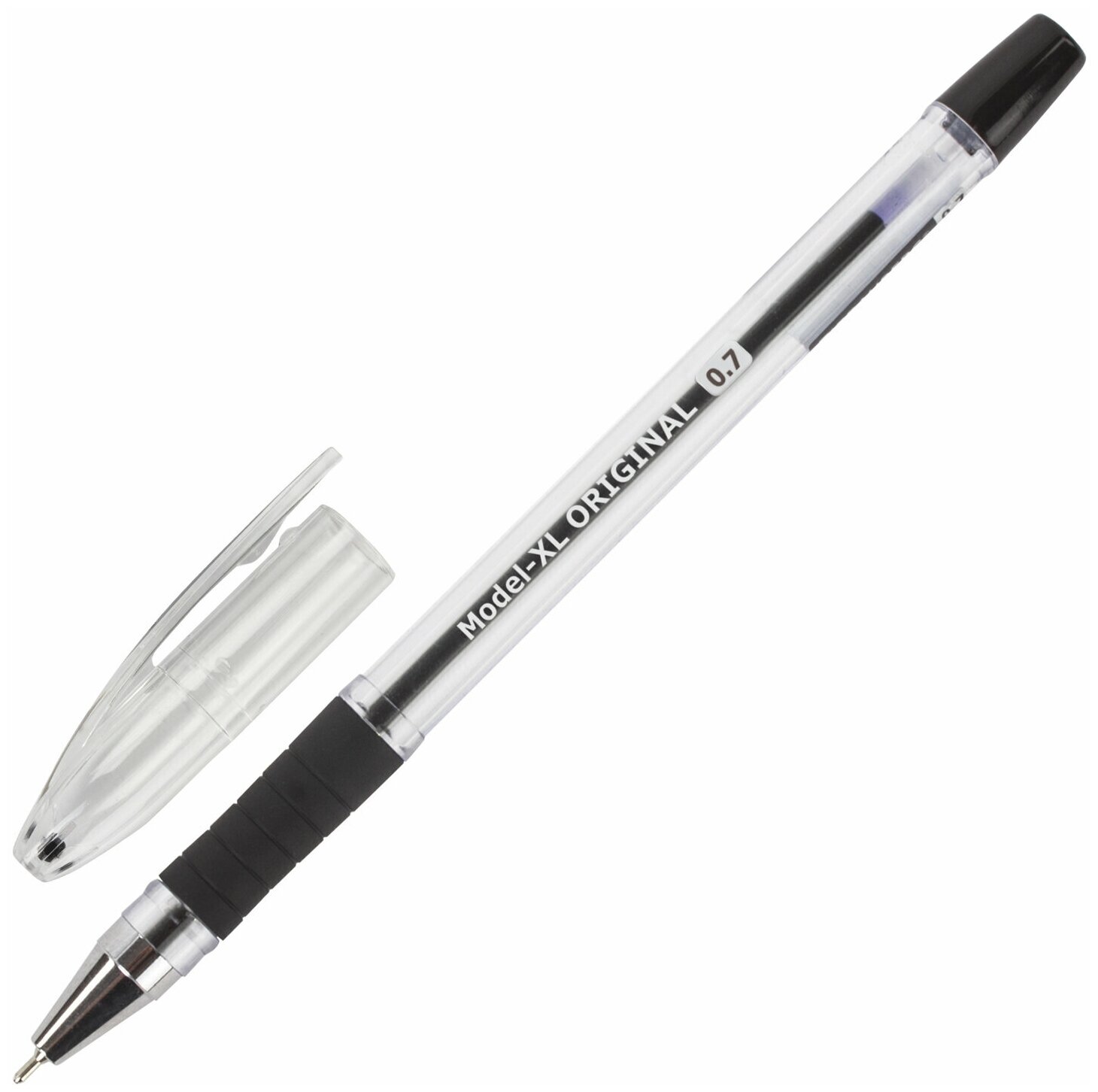 Ручка шариковая Brauberg масляная с грипом "Model-XL" Original, черная, узел 0,7 мм, линия письма 0,35 мм (143243)