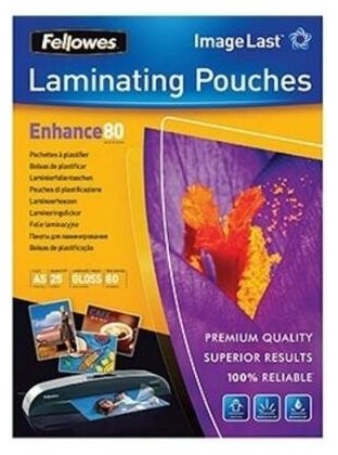 Пленка для ламинирования A5 Fellowes 80 мкм 25 шт шт 357₽