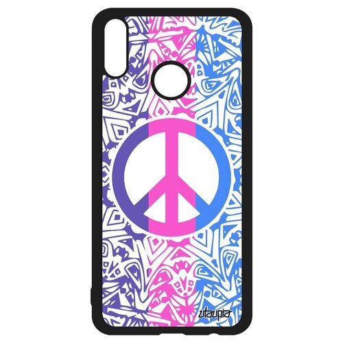 фото Яркий чехол на смартфон // honor 8x // "peace and love" стрит-арт символ, utaupia, цветной