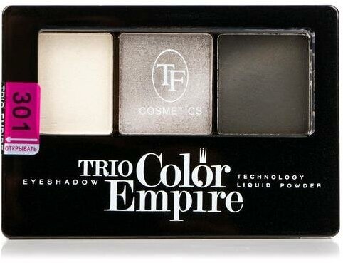 Тени для век TF Trio Color Empire, тон 301 серый жемчуг