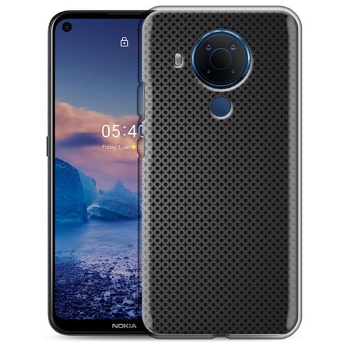фото Дизайнерский силиконовый чехол для nokia 5.4 металл 100gadgets