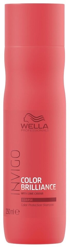 Wella Professionals Invigo Color Brilliance - Велла Инвиго Колор Бриллианс Шампунь для защиты цвета окрашенных жестких волос, 250 мл -