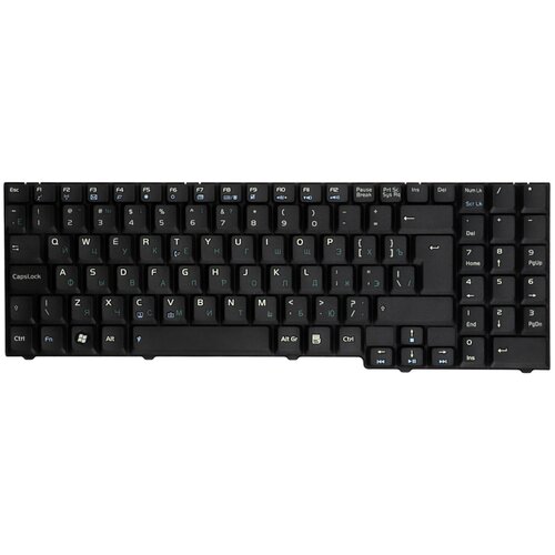 Клавиатура для ноутбука Asus F7 M51 X56 Series Г-образный Enter Черная без рамки PN NSK-U400R 101000₽