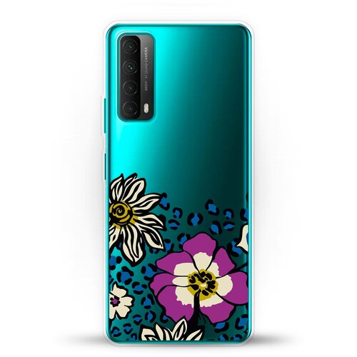 фото Силиконовый чехол цветы с узором на huawei p smart 2021 andy & paul