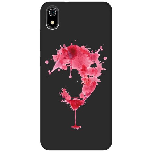 Матовый чехол Cocktail Splash для Xiaomi Redmi 7A / Сяоми Редми 7А с 3D эффектом черный матовый чехол football w для xiaomi redmi 7a сяоми редми 7а с 3d эффектом черный