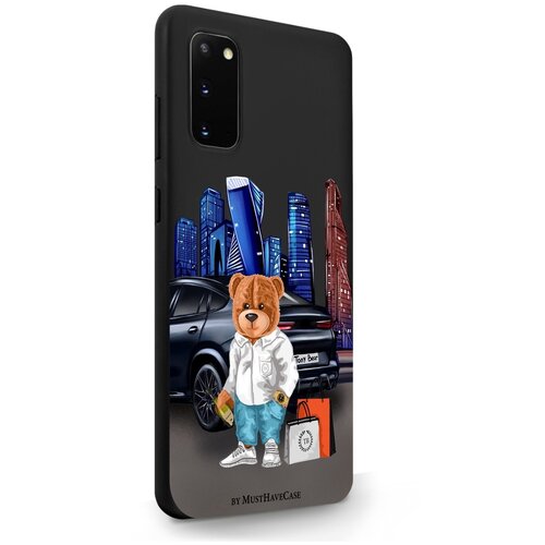 Черный силиконовый чехол MustHaveCase для Samsung Galaxy S20 Tony Moscow city/ Тони Москва Сити для Самсунг Галакси С20