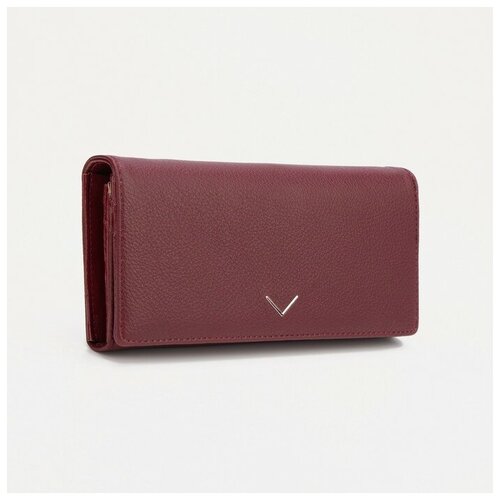 фото Кошелёк, 3 отдела на магните, цвет бордовый нет бренда