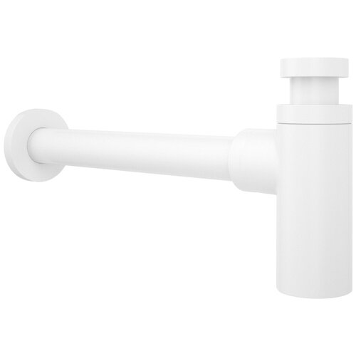 фото Сифон для раковины wellsee drainage system 182108000, латунь, цвет матовый белый