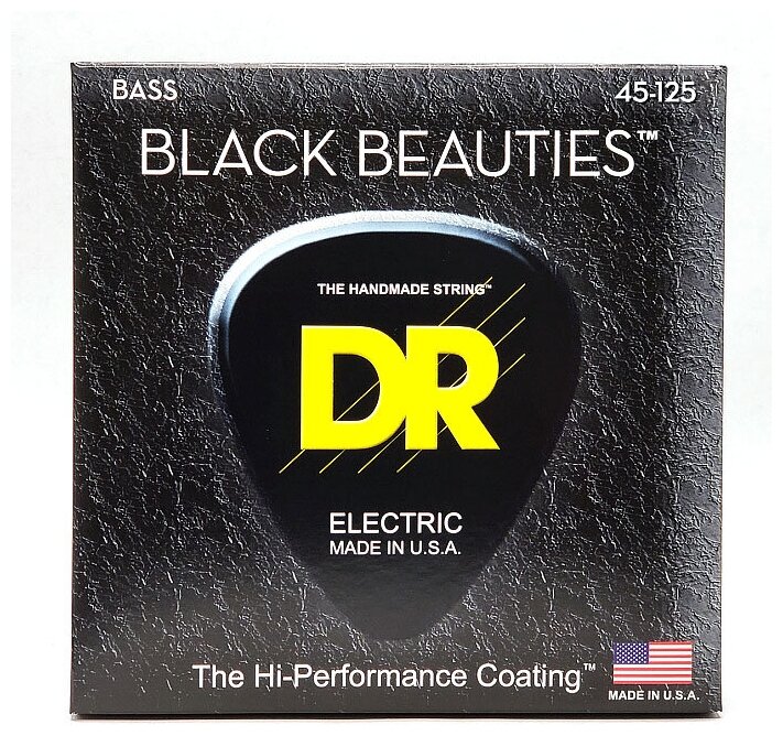 DR Strings 45-125 Black Beauties Black Coated 5 BKB5-45