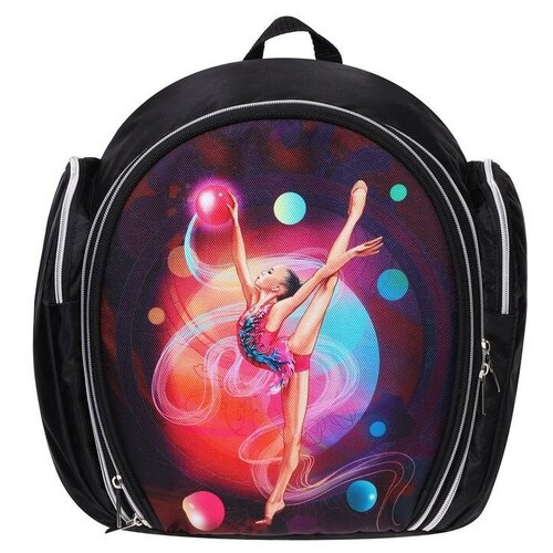 фото Рюкзак для гимнастики , ткань п/э, 33 х 28 х 15 см, цвет чёрный/розовый grace dance