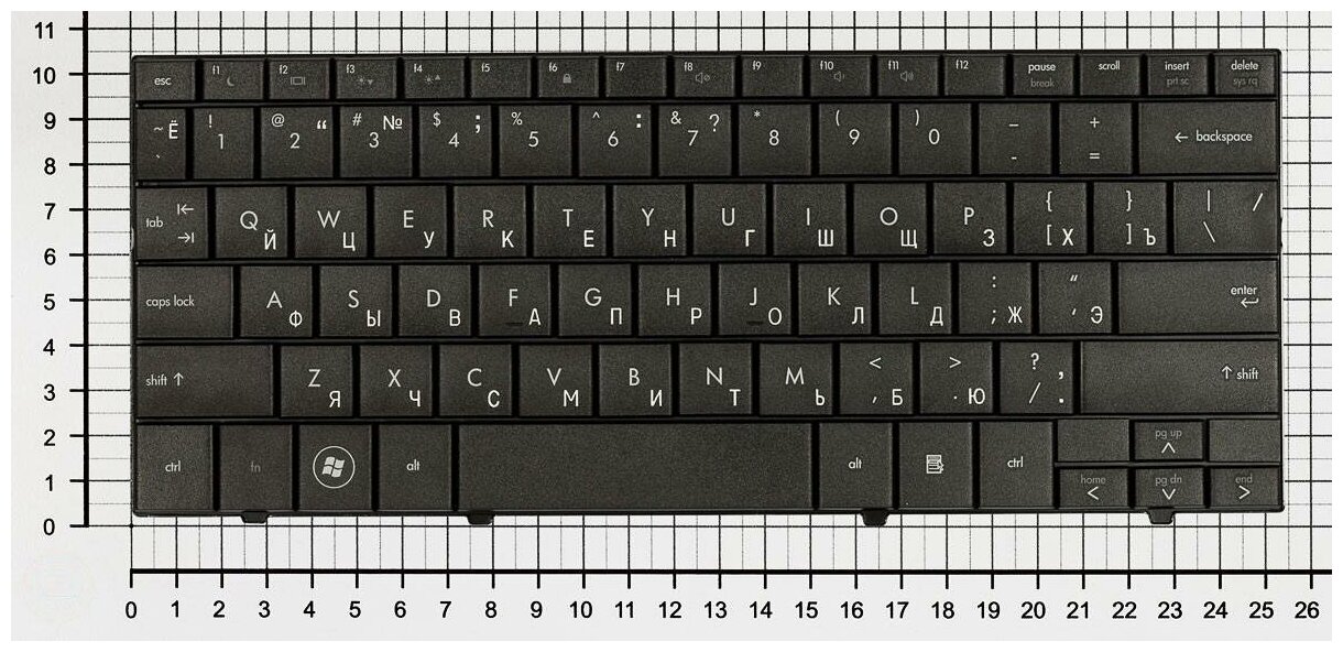 Клавиатура для ноутбука HP Compaq Mini 1126 черная
