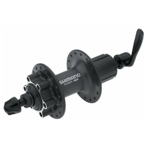 Shimano Втулка задняя M475, 36 отв, 8/9 ск, 6-болт, QR 166мм, цвет Черный втулка задн shimano tx506 36 отв 8 9 10 ск 6 болт qr 166мм цв черн old 135мм