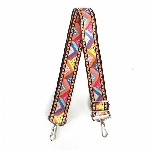 фото Плечевой ремень (стропа) adel-239/регулируемый, макс длина 120см, зигзаг оранжевый 236941 аделия