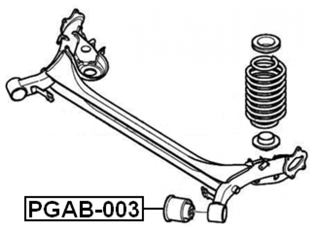 Сайлентблок задней балки Febest PGAB-003