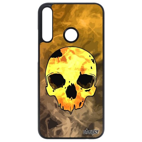 фото Дизайнерский чехол на мобильный // huawei p40 lite e // "череп" скелет готичный, utaupia, желтый