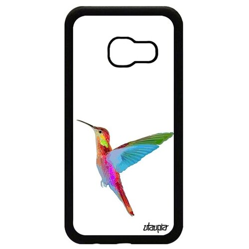 фото Защитный чехол для телефона // samsung galaxy a3 2017 // "колибри" рисунок природа, utaupia, серебристый