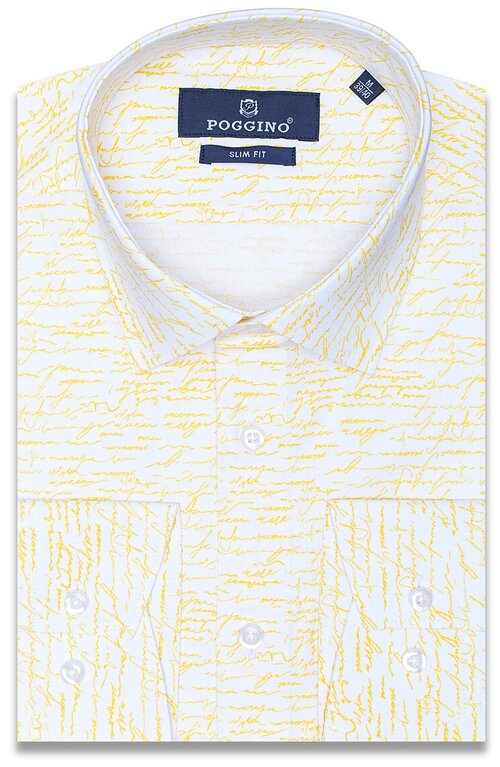 Рубашка POGGINO, размер XL (43-44 cm.), желтый