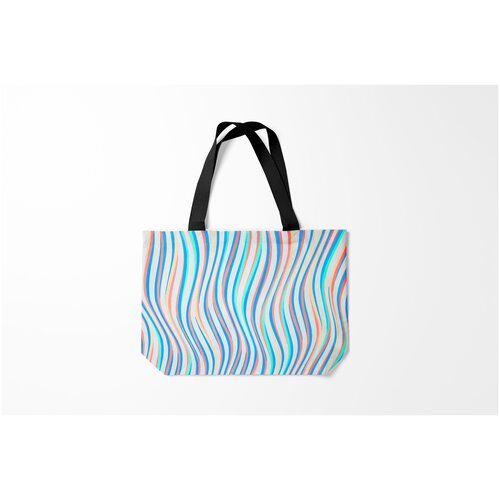 фото Сумка-шоппер / 46х35 см / тренды / тропики морская лагуна burnettie